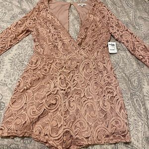 Charlotte Russe Blush Lace Romper